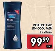 Vaseline H&B Ltn Cool Men-6x200ml