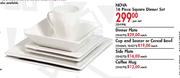 Nova Square Dinner Set-16 Piece