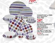 Charlotte Dot Or Stripe Side Plate Or Coffee Mug-Each