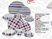 Charlotte Dot Or Stripe Loose Dinnerware Dinner Plate-Each