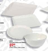 Krea Embossed Platters Assorted-Each