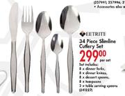 Eetrite Slimline Cutlery Set-34 Piece