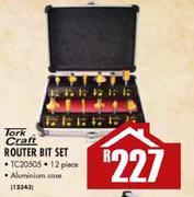 Tork Craft Router Bit Set-12 Piece