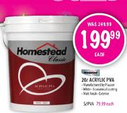 Homestead Acrylic PVA-5Ltr Each