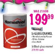 Homestead Black Gloss Enamel-5Ltr Each
