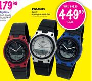 Casio Gents Analogue Watches-Each