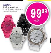 Digitime Analogue Watches-Each