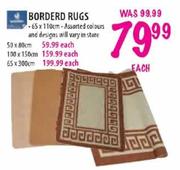 Borderd Rugs-50 x 80cm Each