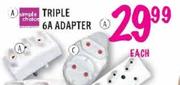 Simple Choice Triple 6A Adapter Each