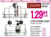 Wildberry Suction 2 Tier Shower Caddy-Each
