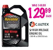 Caltex High Mileage Engine Oil-5L Each