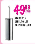 Stainless Steel Toilet Brush Holder-Each 