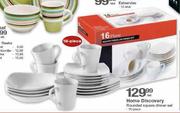 Home Discovery Rounded Square Dinner Set-16-Piece Elk