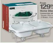 Home Discovery Casseroles With Square Glasses-24cmx24cm Each