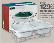 Home Discovery Casseroles With 2-Division Glasses-41cmx21cm Each