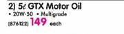 Castrol 5ltr Motor Oil-20W-50 Each