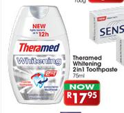 Theramed Whitening 2 in 1 Toothpaste-75ml