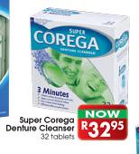 Super Corega Denture Cleanser-32 Tablets