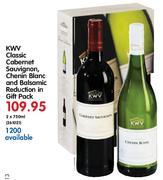 KWV Classic Cabernet Sauvignon, Chenin Blanc And Balsamic Reduction In Gift Pack-2x750ml