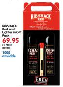 Ribshack Red And Lighter In Gift Pack-2x750ml