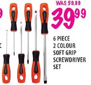Stramm 2 Colour Soft Grip Screwdriver Set-6 Piece
