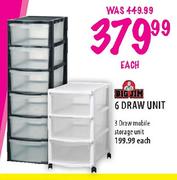 Big Jim 3 Draw Mobile Storage Unit-Each