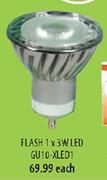 Flash 1x3W LED GU10-XLED1-Each