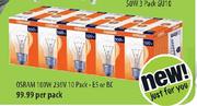 Osram 100W 230V 10 Pack-ES Or BC