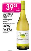 Cape Point Splattered Toad Sauvignon Blanc-750ml Each