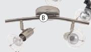Eurolux Light 2 light bow satin chrome spotlight 