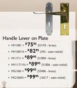 Handle Lever On Plate (MG1061)