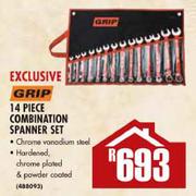Grip Combination Spanner Set-14 Piece