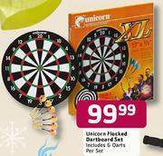 Unicorn Flocked Dartboard Set