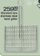 Standard-Size Stainless Steel Hand Griller-Each