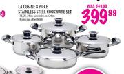La Cusine Stainless Steel Cookware Set-8 Piece