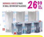 Bormioli Rocco Hi Ball Or Whisky Glasses-3's Pack