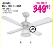 Logik 1 Light Ceiling Fan-105cm