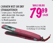 Carmen Wet Or Dry Straightener-Each