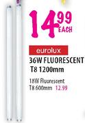 Eurolux 18W Fluorescent T8-600mm Each