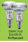 Osram 2 Pack R50 40W CFL-Per Pack