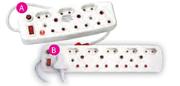 Simple Choice Multi Plug With Reset Switch-3x6,3x16 Each