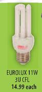 Eurolux 11W 3U CFL-Each