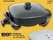 Platinum Non-Stick Frying Pan with Glass Lid-Each