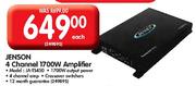 Jenson 4 Channel 1700W Amplifier (JA-TS450)-Each