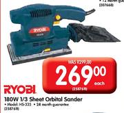 Ryobi 180W 1/3 Sheet Orbital Sander (HS-335)-Each