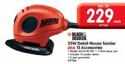 Black & Decker 55W Detail Mouse Sander Plus 15 Accessories-KA161BC-OS Each