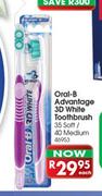 Oral-B Advantages 3D White Toothbrush 35 Soft/40 Medium-Each