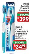 Oral-B Expert Complete 7 Toothbrush-35 Soft/40 Medium Each