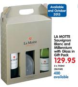 La Motte Sauvignon Blanc And Millennium With Glass In Gift Pack-2X750ml