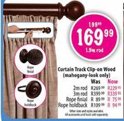 Curtains Track Clip-On Wood-3m rod 